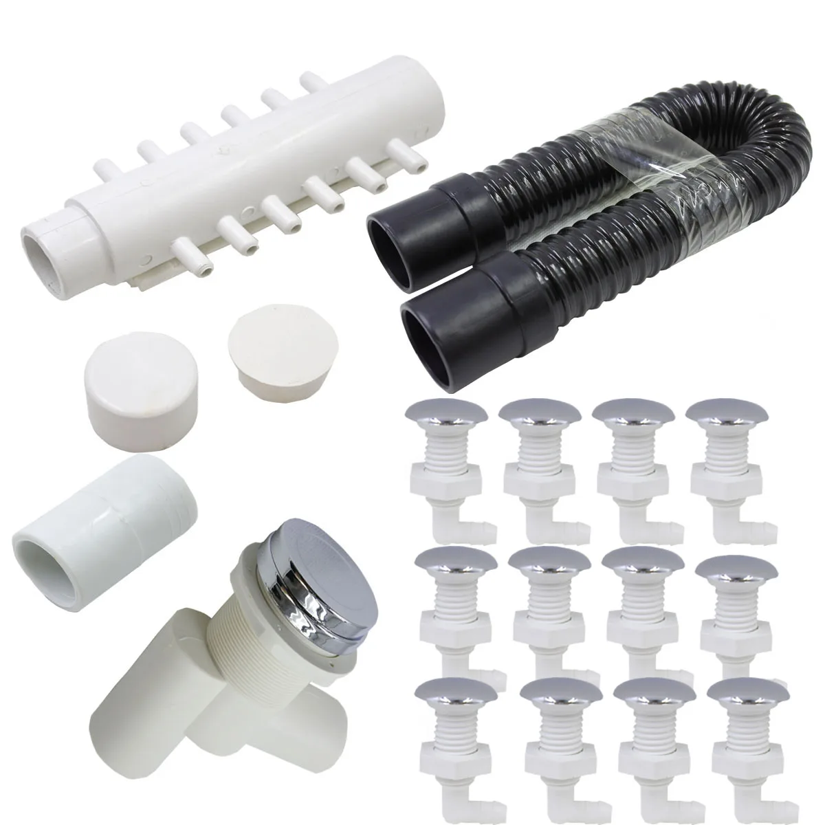 Spa massage tub nozzle suit ,such as 7 Twist and bend bubble nozzle/air