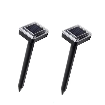 

2pcs Ultrasonic Mouse Mole Repeller Solar Powered Pest Rodent Bird Repellent Yard LED Light Repeller Outdoor Lamp Yard Garden