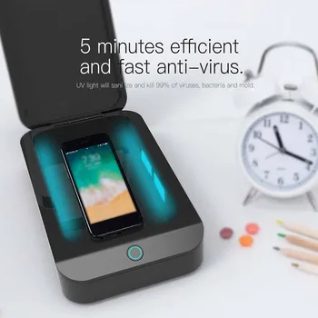 

Multi-function UV Ste-rilizer Box Mobile Phone W-ireless Charge Face Mask Glasses K-ey Toothbrush Disin-fect Protective Tool