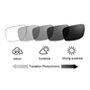 Large Frame Photochromic Reading Sunglasses Retro Women Anti Blue Rays Frames Presbyopia With Diopters 0 +0.5 +1.75 +2.75 +6.0 3