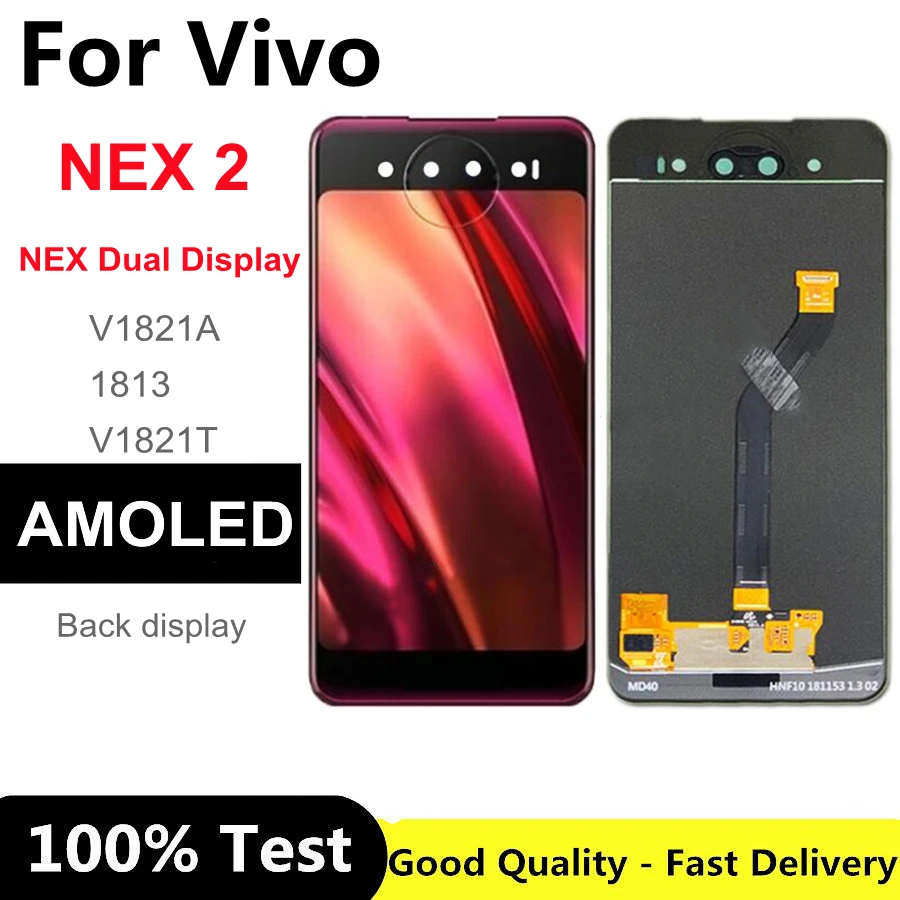 

5.49" AMOLED For Vivo Nex Dual Display Back LCD Display Touch Screen Digitizer Assembly For Vivo NEX 2 NEX2 Back display