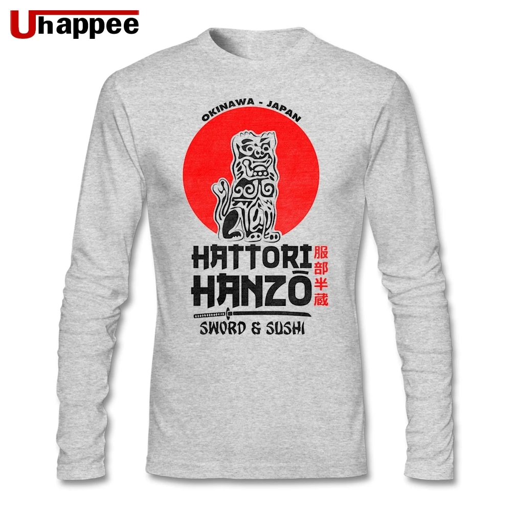 Hattori Hanzo мужские футболки с круглым вырезом и принтом длинным рукавом на заказ