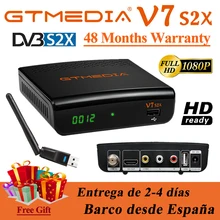 Gtmedia-Receptor de satélite DVB-S2 V7 S2X, 1080P, Gtmedia V7s2x con wifi usb HD, actualización de gtmedia v7s HD, almacén de España