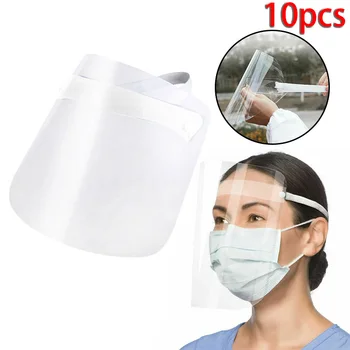 

1/2/4/6/10pc Transparent Safety Faceshiel Full Face Cover Protective Film Tool Made Of High Quality PET Face Shields
