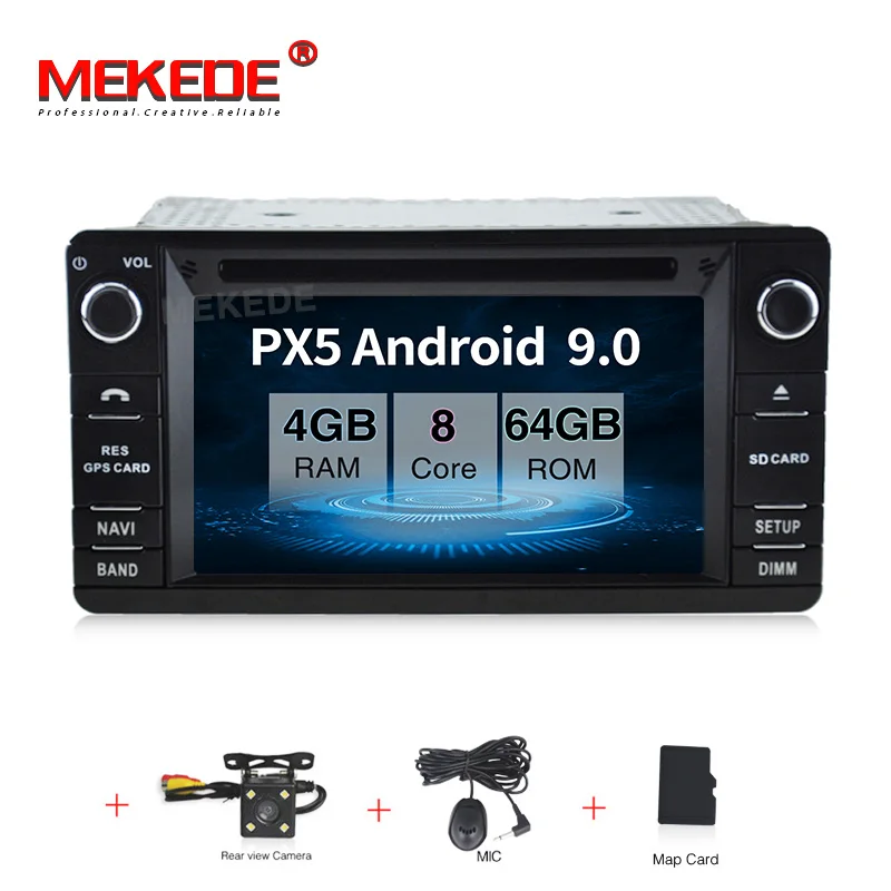 MEDEKE автомобильный DVD мультимедийный плеер для Mitsubishi Outlander XL 2din Android 9,0 PX5 4+ 64G радио магнитофон навигация gps - Цвет: 64G car dvd camera