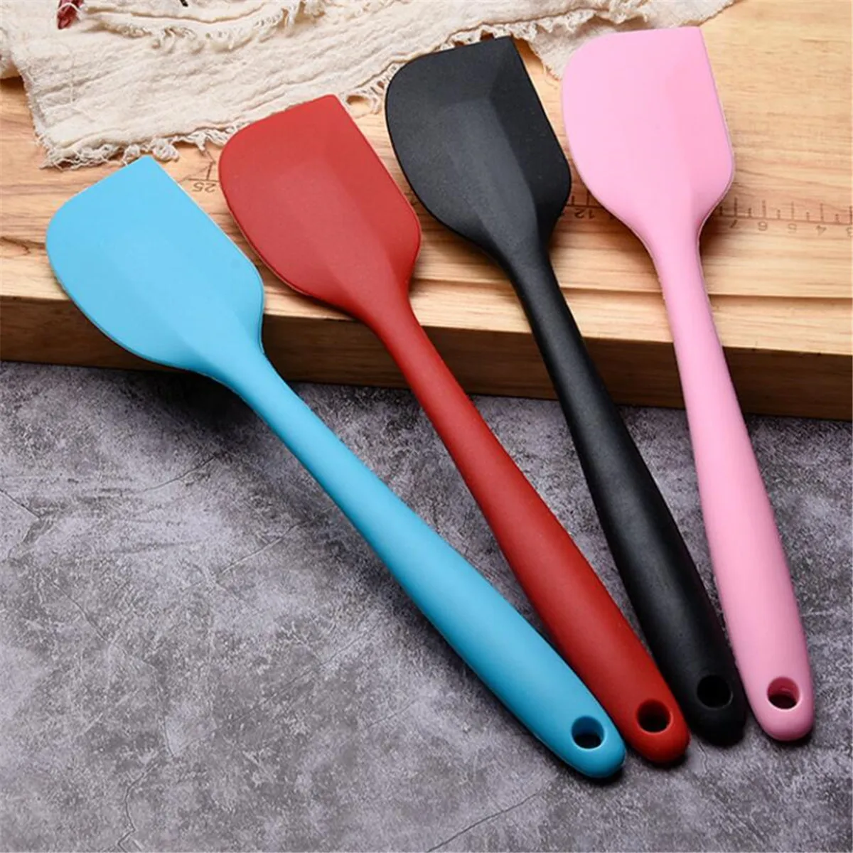 5pcs Silicone Kitchen Utensils Set Cream Butter Cake Spatula Mixing Batter  Scraper Brush Butter Mixer Brushe Baking Kitchen Tool