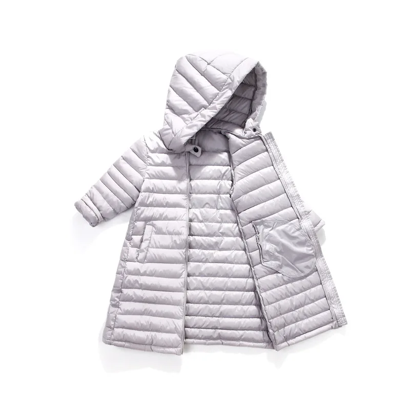Зимняя куртка с хлопковой подкладкой для девочек 3, 7, 9, 10 лет, Модное детское пальто для мальчиков, Детская верхняя одежда, теплая куртка для малышей, детская одежда - Цвет: Серый