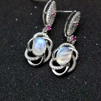 

Natural and Real Moonstone earrings Fashion MoonstoneEarring 925 sliver Earring