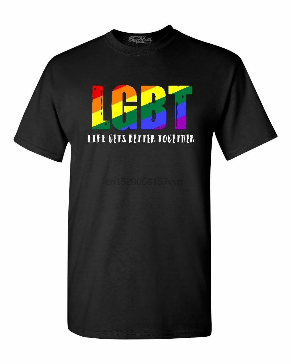 Футболка с надписью LGBT Life Gets Better Together радужные футболки для геев |