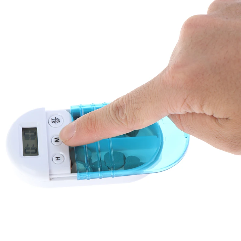 Портативный 2/4 сетки интеллектуальный электронный чехол для таблеток Таймер