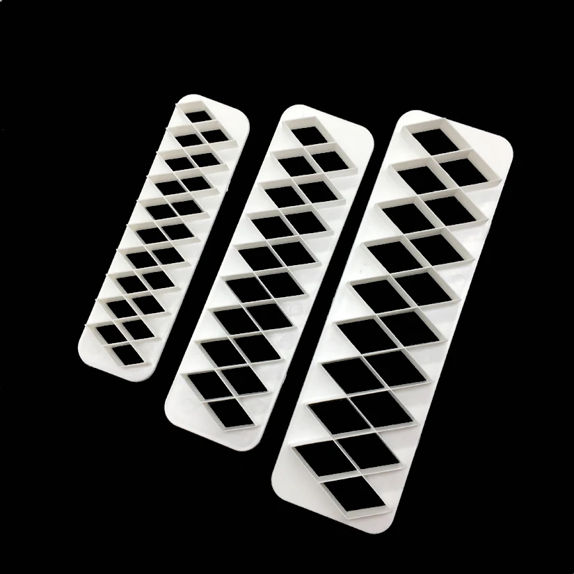 3 teile/satz Geometrische Figur Kunststoff Kuchen Dekorieren Cutter Keks Schneider Sechseck Form Fondant Kuchen Form Werkzeuge – Detail 5