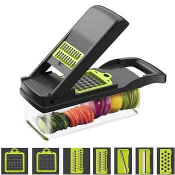 

Multifunctional Vegetable Cutter Shredders Slicers Fruit Potato Peeler Carrot Grater Kitchen Accessories Basket Vegetabl