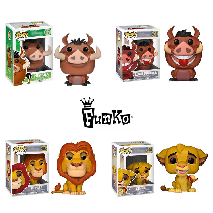 FUNKO POP Король Лев Simba Luau Nala Pumbaa MUFASA Luau Timon Мультфильм Аниме Фигурки игрушки коллекция кукол