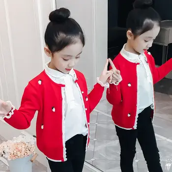 

2020 Spring and Autumn Clothing New Children's Sweater Children Clothing Jacket Knitted Cardigan Girls Tops Little Girl Sweater