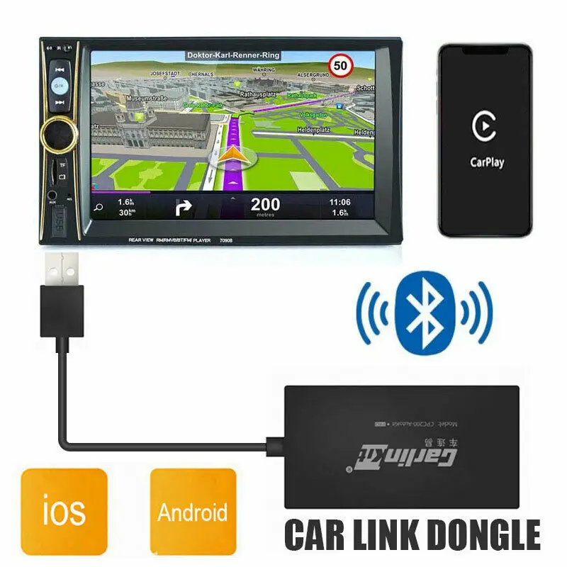 Беспроводной адаптер Carplay для Apple Android USB автоматический ключ Поддержка