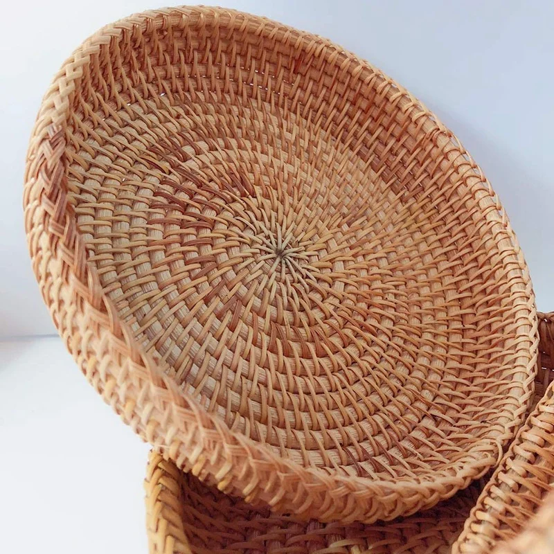 Ручная коробка для хранения фруктов корзина из ротанга плетеная лоза держатель