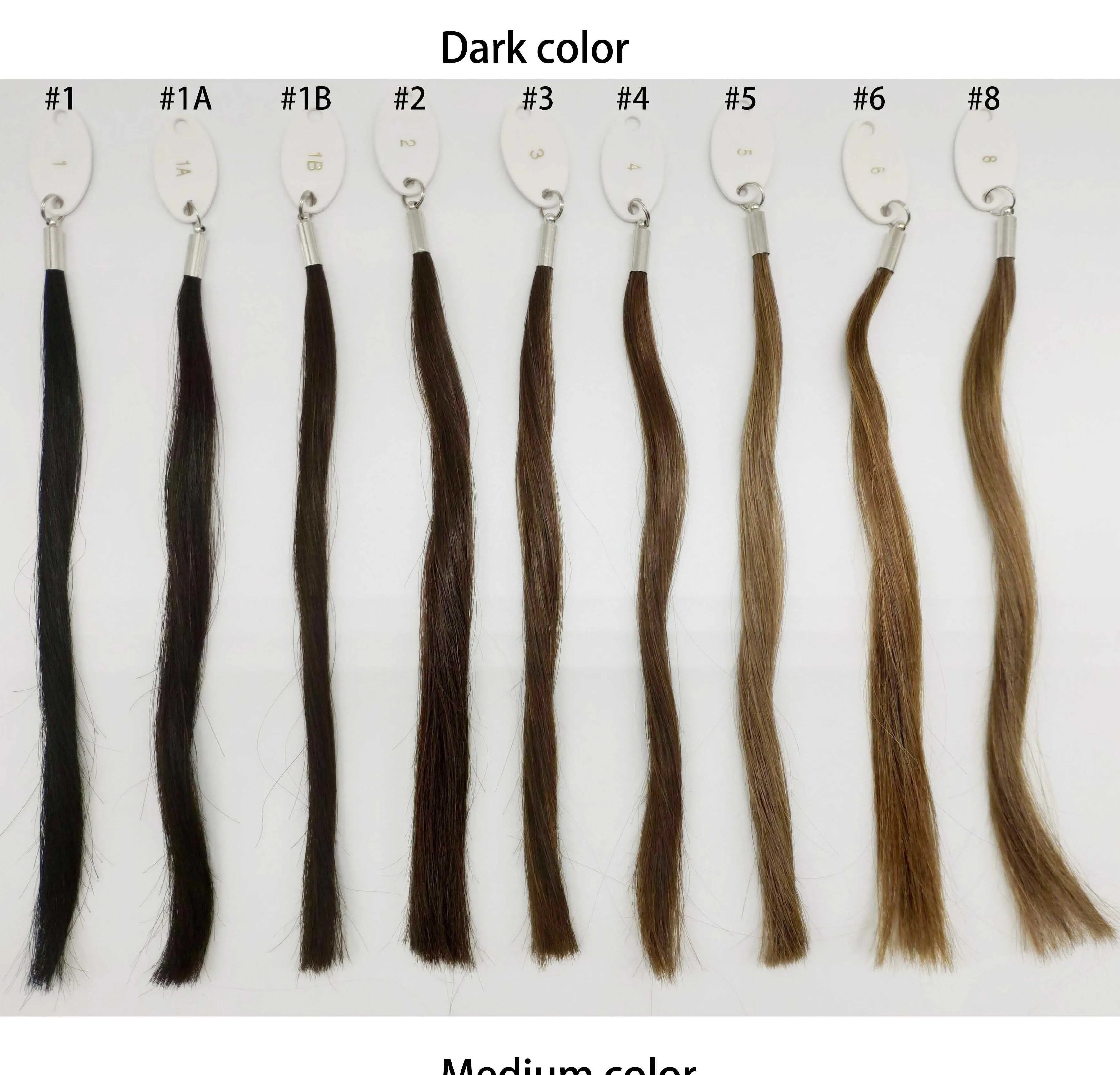 Kayla Color Ring For Hair Extensions Salon Matching 100% Real Human Hair Color Swatches