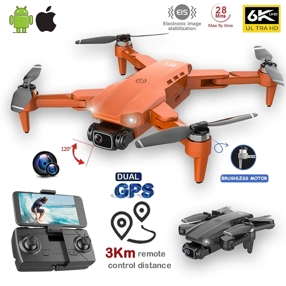608 GPS Радиоуправляемый Дрон Квадрокоптер UAV 6K HD Механическая 2-осевая Карданная