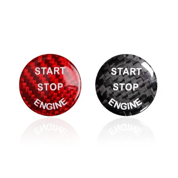 

Carbon Fiber Sticker Car Engine Start Stop Button decor cover For bmw e90 e46 e39 e36 e60 f30 f10 e87 e53 e70 g30 X5 5 series