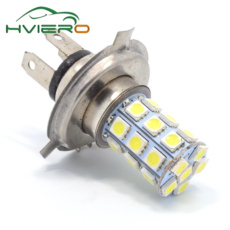 

Wholesale New 2x H4 Car Fog Lamps 27smd 27 Smd 5050 27 led Pure Auto Light Source Headlight Parking Driving Lamp Bulb Dc 12v