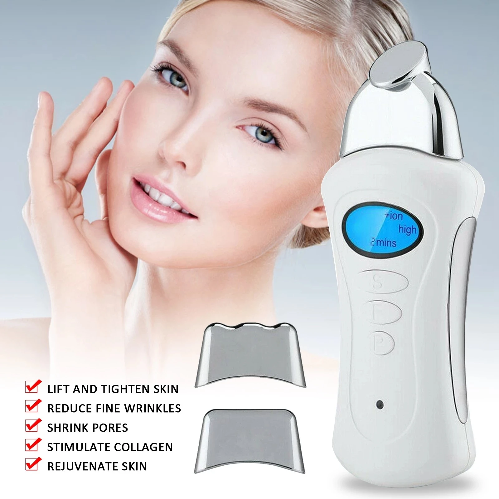 

Handheld Galvanic Spa Nu Electroporator Skin Care Facial Machine Skin Tightening Face Lift Microcurrent Galvanic Current Device