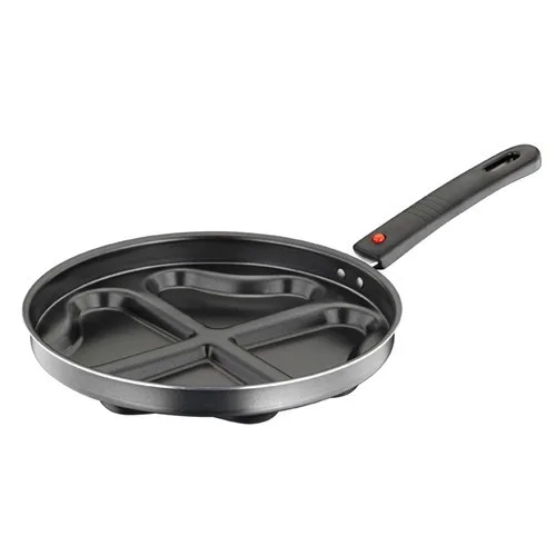 Pancake Pan Romantic Pan Heart Design 24 cm Black Free Shipping