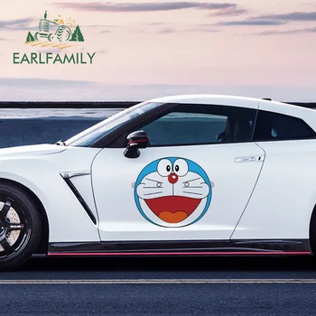 

EARLFAMILY 43cm x 36.7cm For Doraemon Waterproof Car Stickers Vinyl Material Decal Sunscreen Scratch-Proof Sticker Decoration