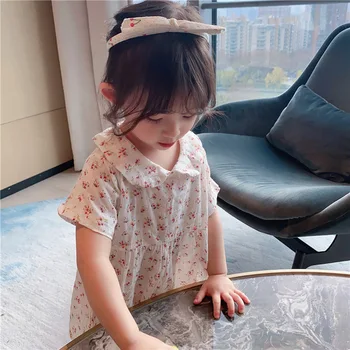 

2020 Korea Style Baby Girls Floral Dress Fashion Summer Kids Girls Dresses 1-6t