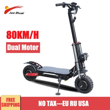 Günstig Elektrische Roller Dual Motor 60V3200W Elektrische Skateboard 11 Zoll Fett Reifen Faltbare E Roller Für Erwachsene 80 KM/H Roller Electrico
