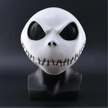 

The Nightmare Before Christmas Mask Costume Party Cosplay Full Face Masks Party Masquerade Halloween Jack Skellington White