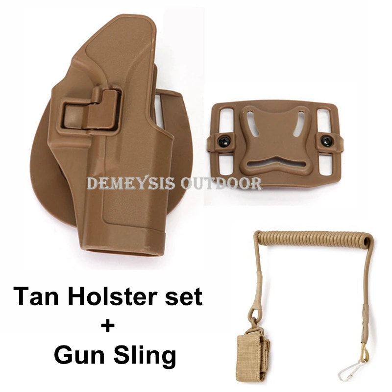 Высокое качество Glock пистолет поясная кобура Чехол тактический поясной пистолет кобура для Glock 17 19 23 32 36 поясной пистолетный чехол Аксессуары - Цвет: tan holster sling