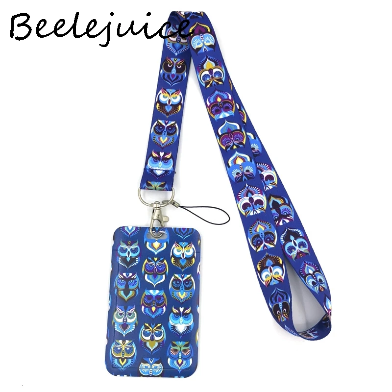 Búho Meme artístico de dibujos animados para niños, cintas de moda de Anime, nombre de identificación de autobús, tarjetero de trabajo, accesorios, decoraciones, regalos