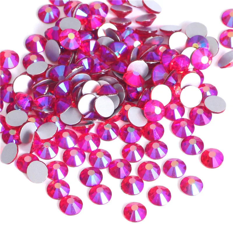 Red AB Glass Crystal Stone Diamond Non Hot Fix Rhinestones nail glue stone FlatBack Strass for Nail Art Accessories | Дом и сад