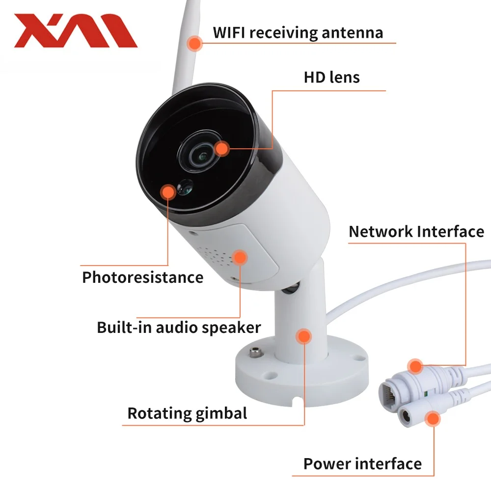 5MP беспроводная камера наблюдения двухсторонняя аудио WiFi камера наружная камера обнаружения движения камера безопасности ИК ночного видения IP камера
