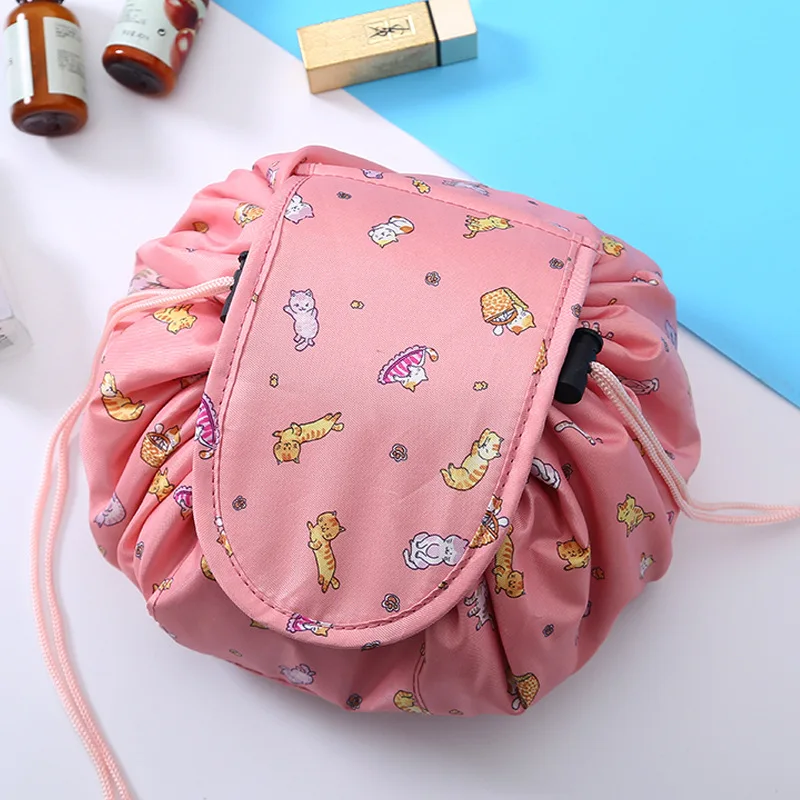 Высококачественная популярная косметичка для путешествий, маленькая свежая сумка для хранения, сумка для макияжа на шнурке, сумка для хранения игрушек - Цвет: 19