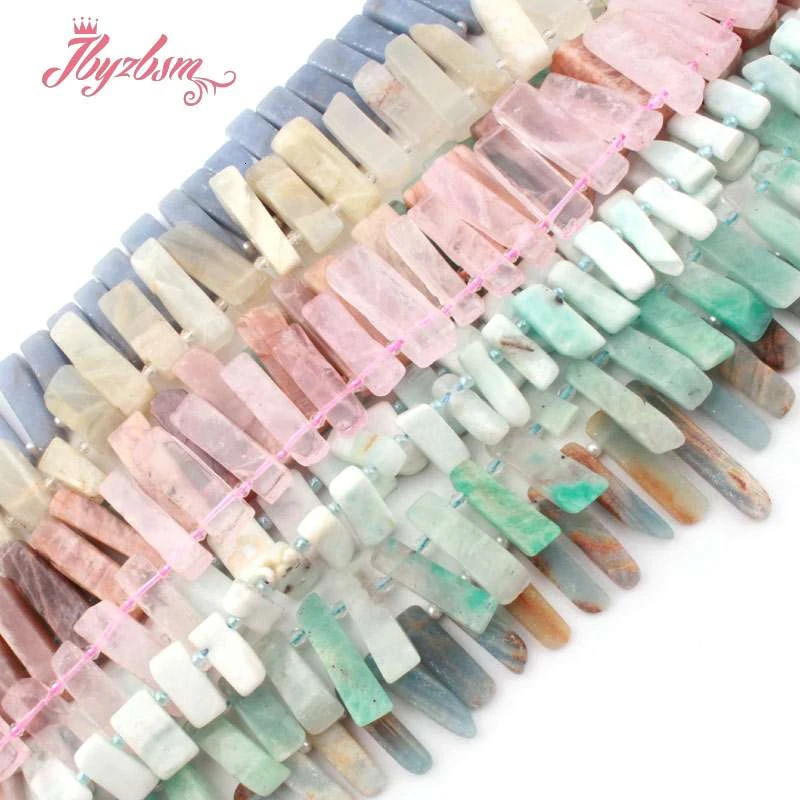 5x15-7x35mm Irregular Opal,Quartz,Agates Loose Natural Stone Beads For Jewelry Making DIY Necklace Bracelet Earring Strand 15