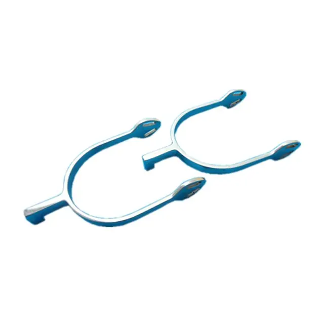 Enghlish Stainless Steel Riding Spurs Horse Equipement 3cm Square Neck Spur 2