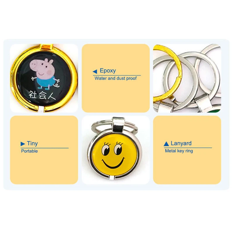 10pcs/Lot ID Keychain 13.56MHZ Fobs Key Tag Cartoon Access Control Elevator School Keychain For Access Control System Keyfobs