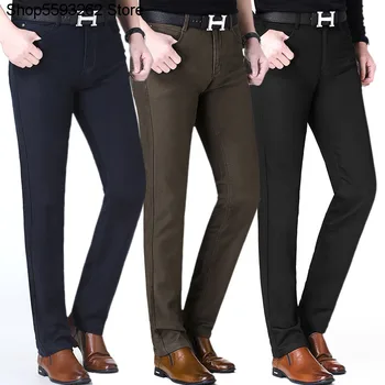 

Men Leisure Pants Autumn 2020 Middle Age Men Straight Cylinder Loose Male Pants Middle-aged And Elderly Dad Pants