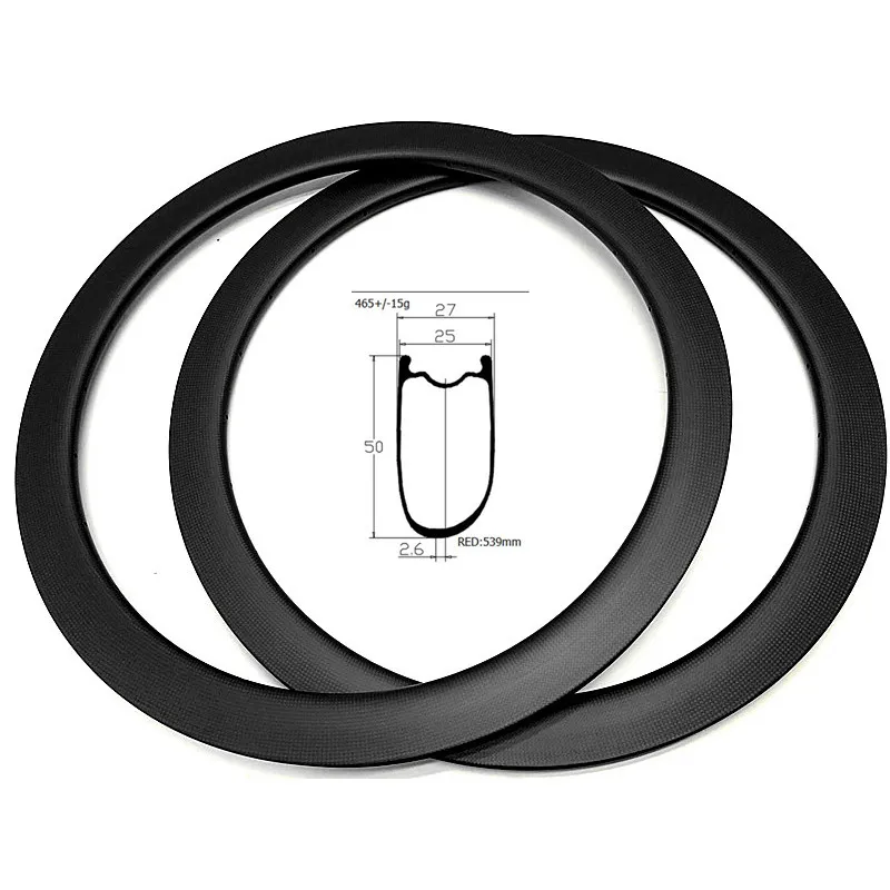 700c карбоновые дорожные ободки дисков 50x27 мм ассиметричные Ободы 3k twill 12k UD 3 K диск