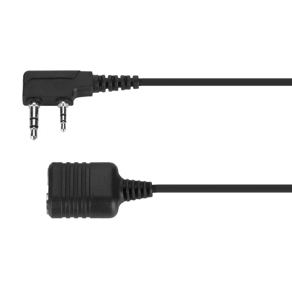 SOONHUA 2-Pin Walkie Talkie K Cable Microphone Headset Extension Core Hand Mic Cable For Kenwood Baofeng Accessory