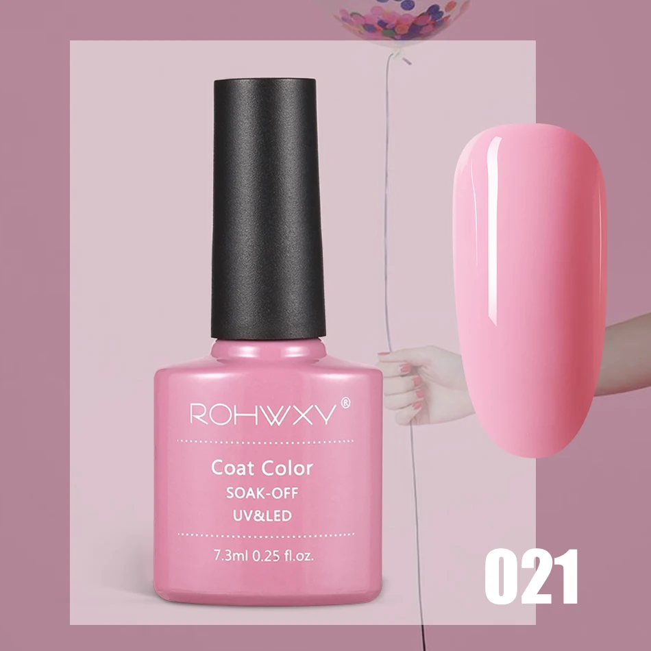 A021 ROHWXY УФ-гель для ногтей Гибридный лак для замачивания ногтей полуперманентный верхний Базовый лак для ногтей все для маникюра Гель-лак - Цвет: A021