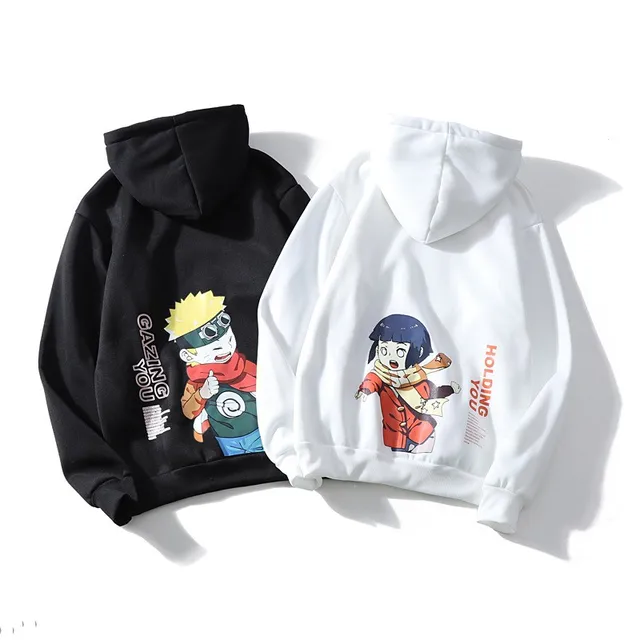 Harajuku Naruto Hinata Unisex Hoodies Couple wear Japanese Anime Printed Men s Hoodie Male Streetwear Fashion Casual Sweatshirts