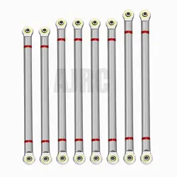 8PCS Aluminum Alloy Chassis RC Link Rod Linkage Set 313MM Wheelbase For 1/10 AXIAL SCX10 RC Crawler Car