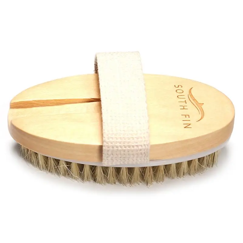 2 In 1 Dry Skin Body Brush Natural Bristle Dead Skin Remover Anti Cellulite Exfoliates Blood Circulation Health Massage Tools 3