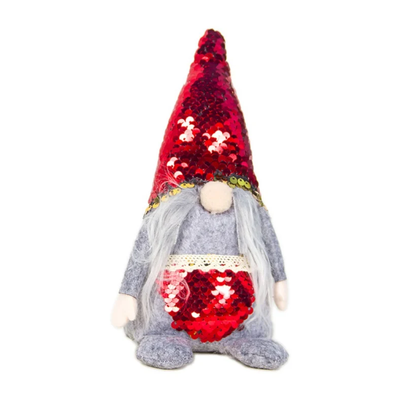 Шведский Рождественский Санта нордический эльф плюшевый гном кукла Фигурка орнамент шляпа с пайетками карманный домашний праздник украшения