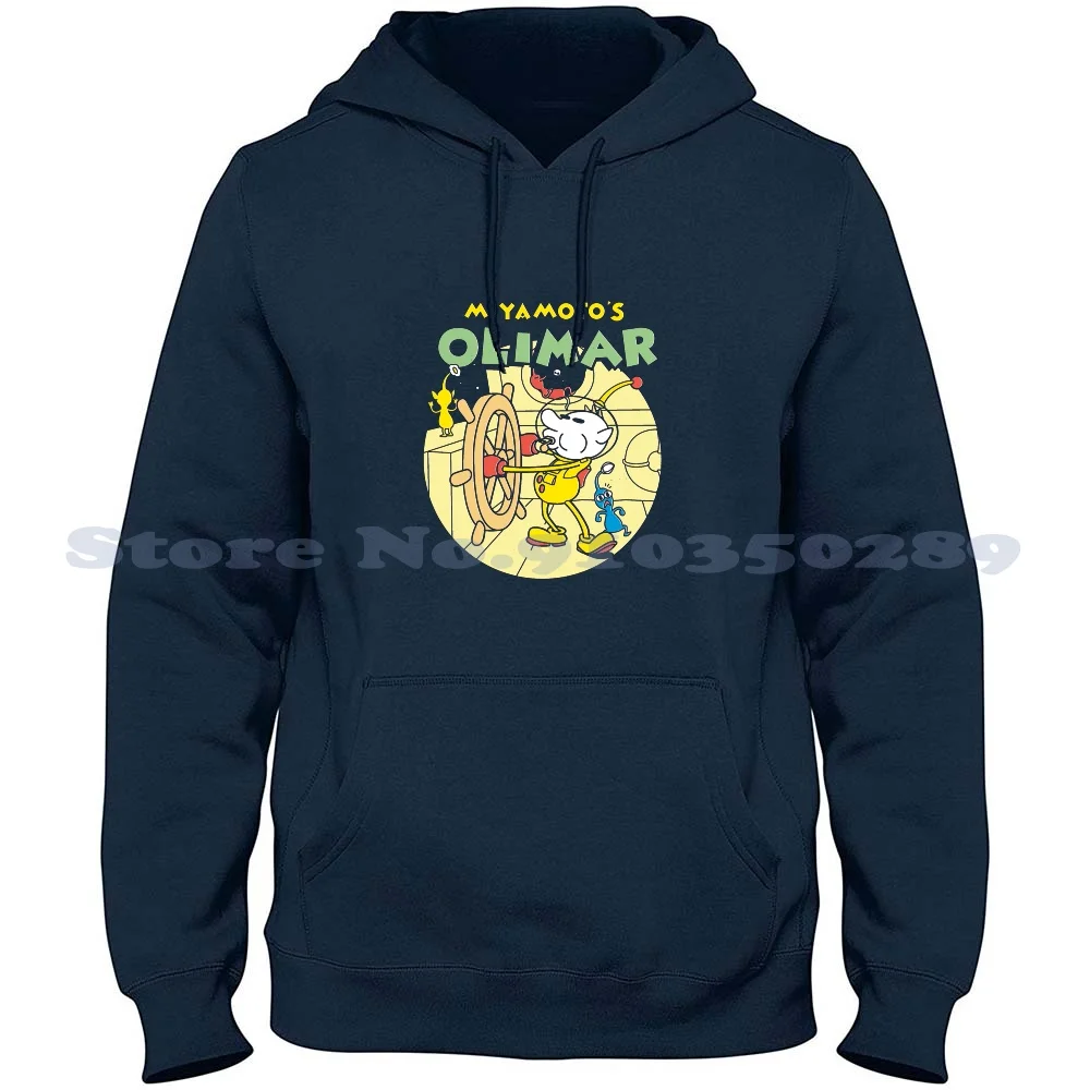 Felpa Con Cappuccio Sportiva Olimar Streetwear Di Miyamoto Videogames Steamboat Willy Olimar Pikmin