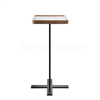 

Square Round Coffee Table / Rubber Wood Iron Stand / Round Table / Side Table / Corner Table / Nordic Furniture Bedside Table