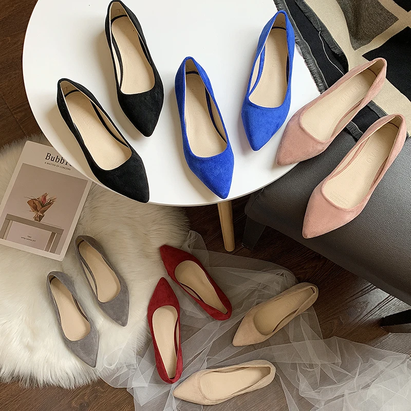 2019 модные женские туфли на плоской подошве высококачественные Замшевые слипоны