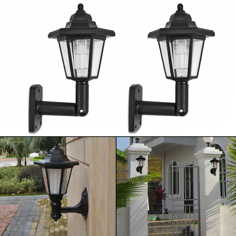 2x Solar Power LED Light Path Way Wall Landscape Mount Waterproof Lamp Pathway Garden Fence Lawn Lights Outdoor #45 | Освещение